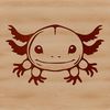 Axolotl Salamander Illustration An axolotl salamander's head is depicted in this vector graphic illustration.