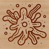 A detailed illustration of a single bacterium with its cell wall and surrounding cytoplasm.