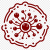 An illustration of a single bacterium cell, ideal for vector graphic designs in various formats such as PDF and DXF.