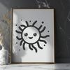 Microscopic Vector Design Element Vector illustration of a single bacterium, ideal for graphic design and crafting projects.