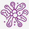 Microscopic Worlds Illustration of various types of bacteria in a microscopic setting, suitable for vector design and commercial use.