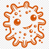 Microbial cell illustration in vector format A detailed illustration of a bacterial cell structure.