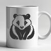 A detailed illustration of a badger in vector format, suitable for cutting machines or stencils.