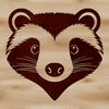 A digital illustration of a badger, suitable for cutting machine stencils or vector design projects.