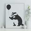 Beautiful Badger Clip Art Design A detailed illustration of a wild badger, suitable for vector art projects.