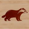 A vector illustration of a badger in its natural habitat, featuring detailed fur texture and realistic features.