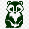 A wild animal badger illustrated in vector art style.