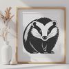 Free Downloadable Badger SVG Image A detailed illustration of a badger, suitable for vector art designs.