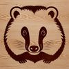 Stylized Wild Animal Illustration A stylized illustration of a badger, suitable for printing or cutting using various machines.