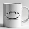 Stylized Gridiron Icon Illustration of a stylized American football with a white background