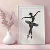 Beautiful Ballerina Illustration Illustration of a ballerina in a flowing tutu and pointe shoes, perfect for vector art projects.
