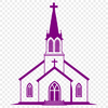 Free SVG Baptist Church Clip Art A traditional Baptist church building with a steepled roof, designed in vector format.