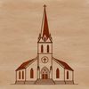 Baptist church building design in a vector format suitable for digital cutting and laser engraving.