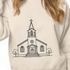 Classic Baptist Church Design SVG A classic Baptist church building with a simple design, suitable for various uses including clip art and vector graphics.