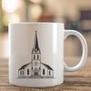 Classic Baptist Church Architecture Design An SVG vector graphic representation of a classic Baptist church architecture.