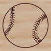 Pro Sports Ball Emblem A high-quality SVG illustration of a baseball, suitable for digital designs and printing.