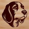 Cute Dog Illustration A realistic illustration of a Beagle's head, suitable for vector design and commercial or personal use.