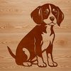 Free SVG Beagle Clip Art Illustration A detailed SVG drawing of a beagle sitting on its haunches.