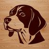Cute Beagle Portrait SVG Clip Art An SVG vector image featuring a Beagle dog portrait suitable for personal or commercial use in various design applications.