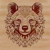 An ornate rendering of a wild animal's head, created as a scalable vector graphic for various design applications.