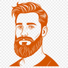 Beautiful Free SVG Man Silhouette Clip Art A silhouette of a man with a beard, created as a vector graphic using SVG format.