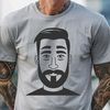 Bearded Male Figure Vector Design A male figure with a beard, suitable for vector art design.