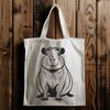 Large Rodent Silhouette Vector A large rodent native to South America, often found in wetlands and grasslands.