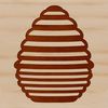 Bee-Inspired Vector Artwork A detailed illustration of a beehive with a honeycomb pattern.