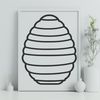 Beautiful Vector Beehive Clip Art A detailed illustration of a beehive in vector format, suitable for digital designs and crafts.