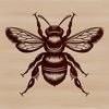 A detailed illustration of a bee insect.