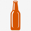 Bottled Beverage Illustration A detailed illustration of a bottle of beer with a transparent background.