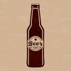 Free Vector Beer Bottle Graphic An illustration of a bottle of beer with the label removed.