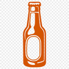 Craft Beer Design SVG A digital illustration of a beer bottle, suitable for printing or cutting with a Cricut machine.