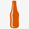 Frothy Glass Bottle SVG Illustration A digital illustration of a glass bottle filled with frothy beer, suitable for various design uses.