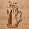 Beautiful Beer Vector Art Design A detailed illustration of a glass filled with beer, suitable for vector design projects.