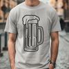 Frothy Beer Graphic Clip Art A glass filled with frothy beer, served as clip art for various designs.