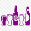 Freshly Poured Beer Illustration A glass containing a cold beer, with the label of a popular brewery displayed prominently.