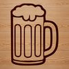 Frothy Beer Vector Art A clear glass filled with frothy beer, ideal for vector art designs and craft projects.