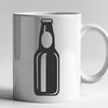 Free Vector Bottle Design A detailed illustration of a bottle of beer with label and cap.