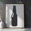 A Free Digital Beer Icon A digital illustration of a bottle with a label, representing a beverage commonly consumed in social settings.