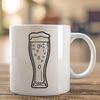 Stylized Beer Container Vector Art A stylized illustration of a glass containing beer, suitable for vector art projects.