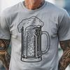 Stylized Glassware Vector Graphic A stylized illustration of a beer in a glass, suitable for vector design and cutting machine projects.