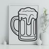 Beautiful Glass with Beer A glass filled with beer, ideal for vector art projects.