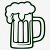 Simple Beer Illustration A simple illustration of a beer glass filled with liquid, suitable for various design purposes.