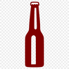 Vector Beer Bottle Illustration Close-up illustration of a beer bottle with label and cap, created as vector graphics for design purposes.