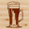 Beautiful Beer Illustration for Print or Digital Use A digital illustration of a glass filled with beer, suitable for print or digital applications.
