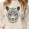 Majestic Ocelot Illustration A detailed illustration of a wild animal's head with distinctive markings and fur texture.