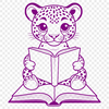Exotic Cat Illustration Vector A detailed illustration of a jaguar, a large feline predator.