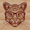 Detailed Animal Head Study A detailed illustration of a wild animal's head, featuring a big cat with distinctive markings.