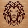 Roaring Big Cat Vector Illustration SVG illustration of a lion's head, suitable for vector art designs.